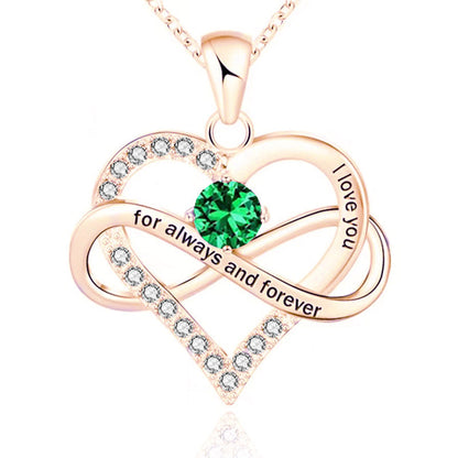 Collar con piedra de nacimiento Siempre y para siempre