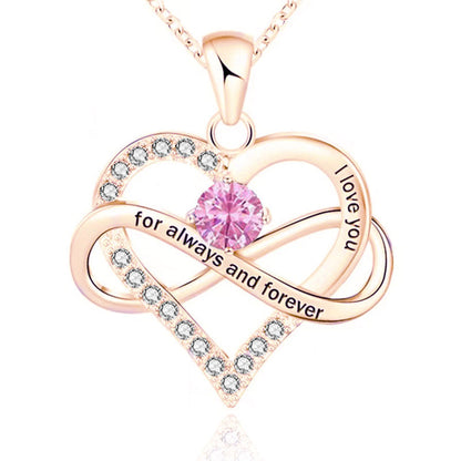 Collar con piedra de nacimiento Siempre y para siempre