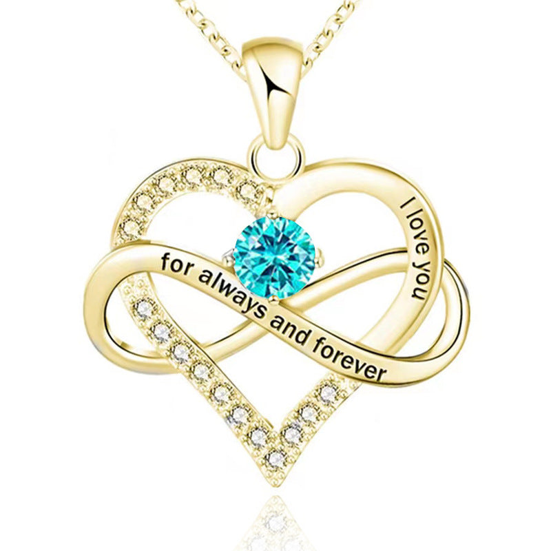 Collar con piedra de nacimiento Siempre y para siempre