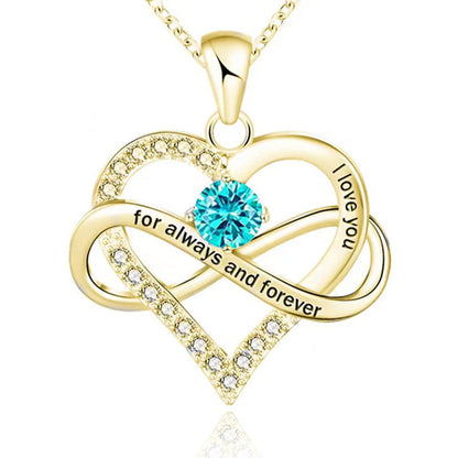 Collar con piedra de nacimiento Siempre y para siempre