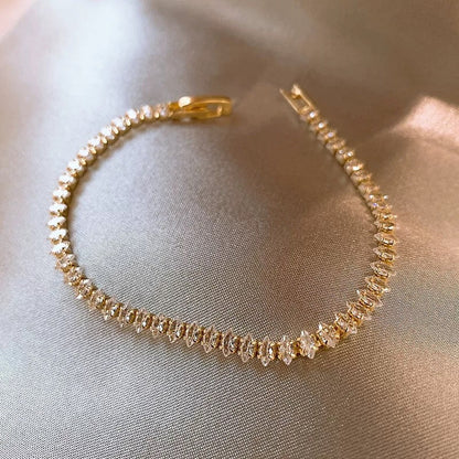 Vionelle Marquise Tennis Bracelet | Gold