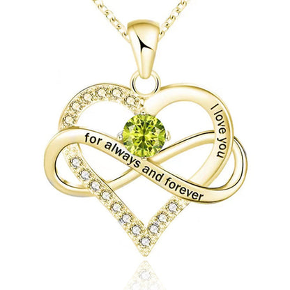 Collar con piedra de nacimiento Siempre y para siempre