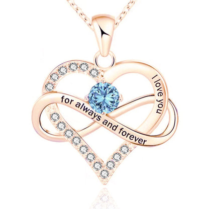 Collar con piedra de nacimiento Siempre y para siempre