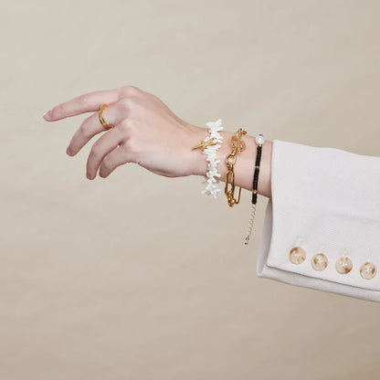 Pulsera T-Bar con eslabones | Oro