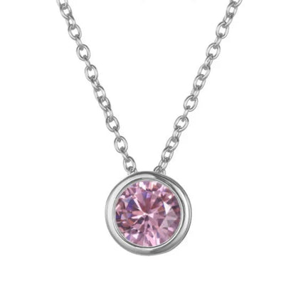 Collar de piedra natal Lunaria Gemmara | Oro blanco