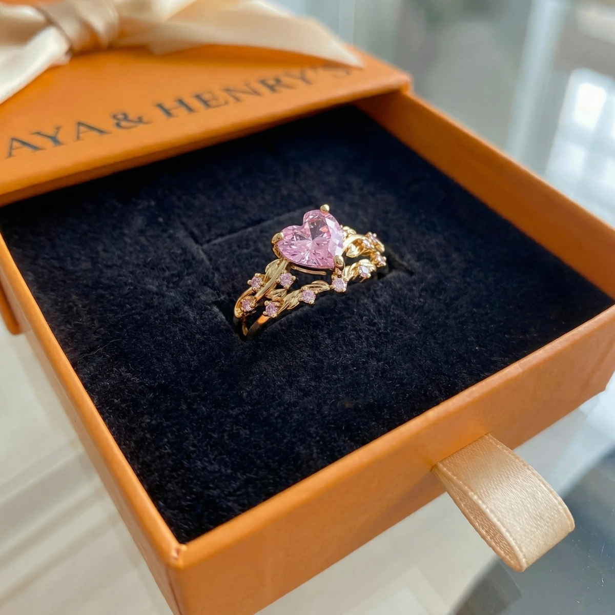 Conjunto de anillos Petalheart Garden | Oro