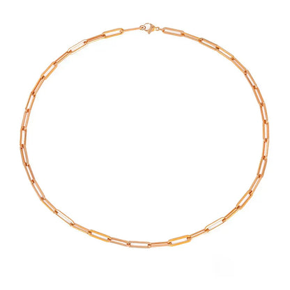Collar de cadena elegante Archen | Oro blanco