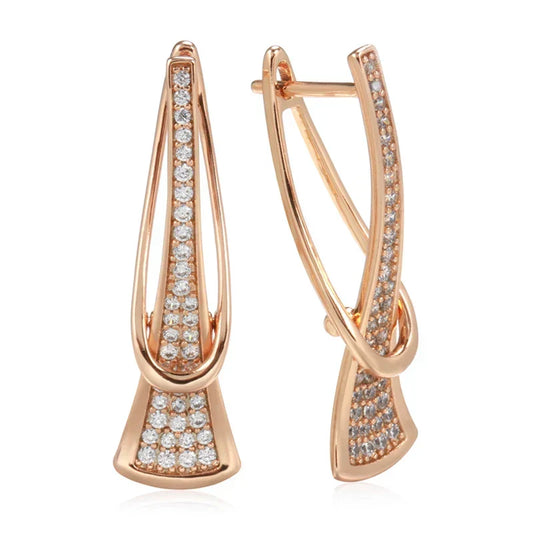 Aretes de cristal Radiant Layers | Oro