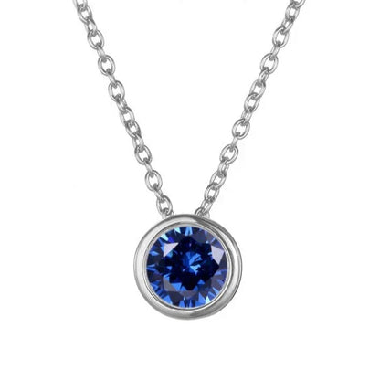 Collar de piedra natal Lunaria Gemmara | Oro blanco