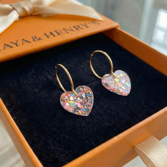Aretes de gota Sugarplum Heart | Oro