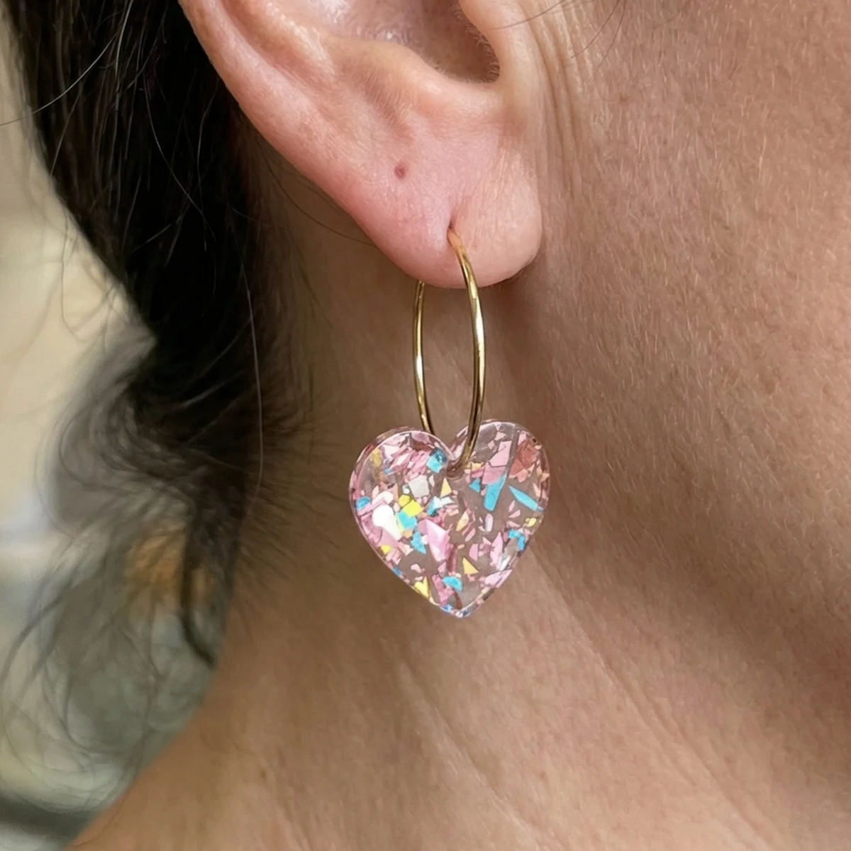Aretes de gota Sugarplum Heart | Oro