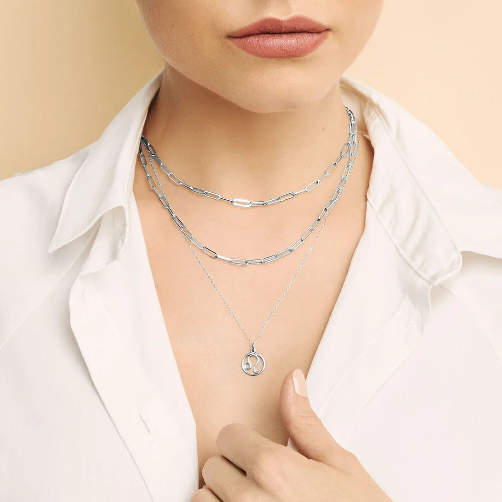 Collar de signo zodiacal | Oro blanco