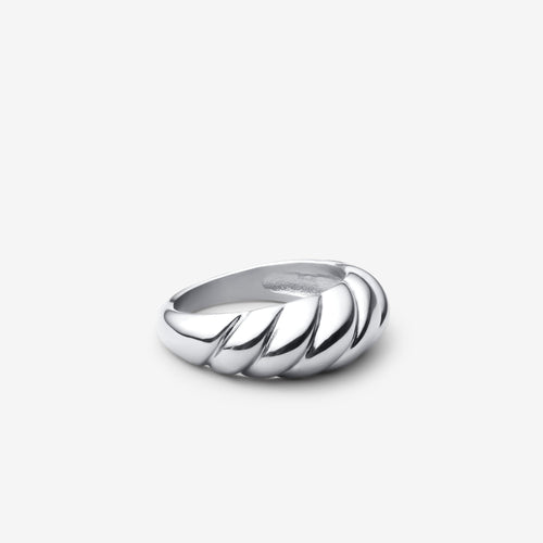 Anillo Croissant | Oro blanco