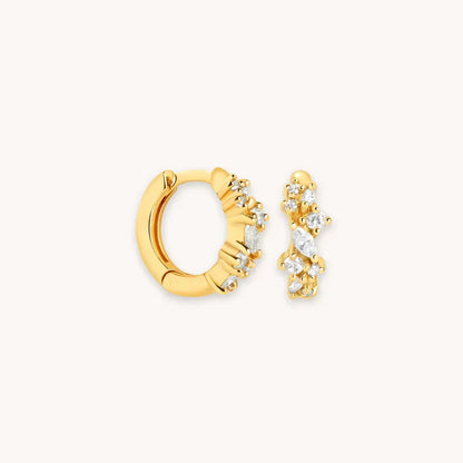 Arracadas de racimo de cristal | Oro