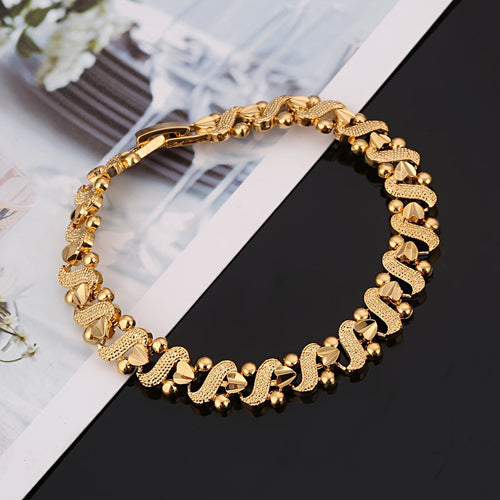 Pulsera Lily Onda Ornamentada | Oro