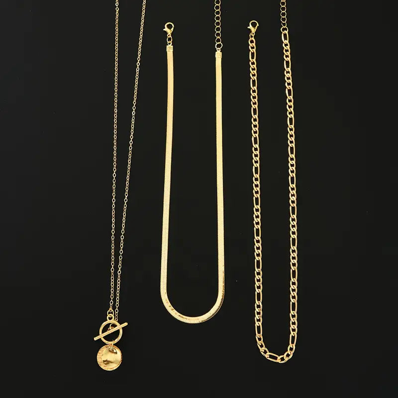 Collar superpuesto de monedas texturizadas Savira | Oro