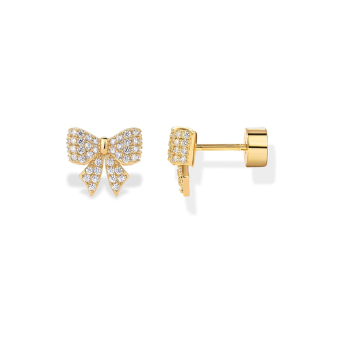 Aretes con diseño de lazo | Oro