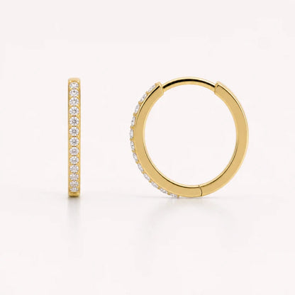 Aretes Huggie Pave | Oro