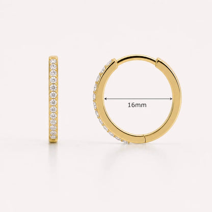 Aretes Huggie Pave | Oro