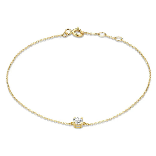Cléa Moissanite Stone Bracelet | Gold