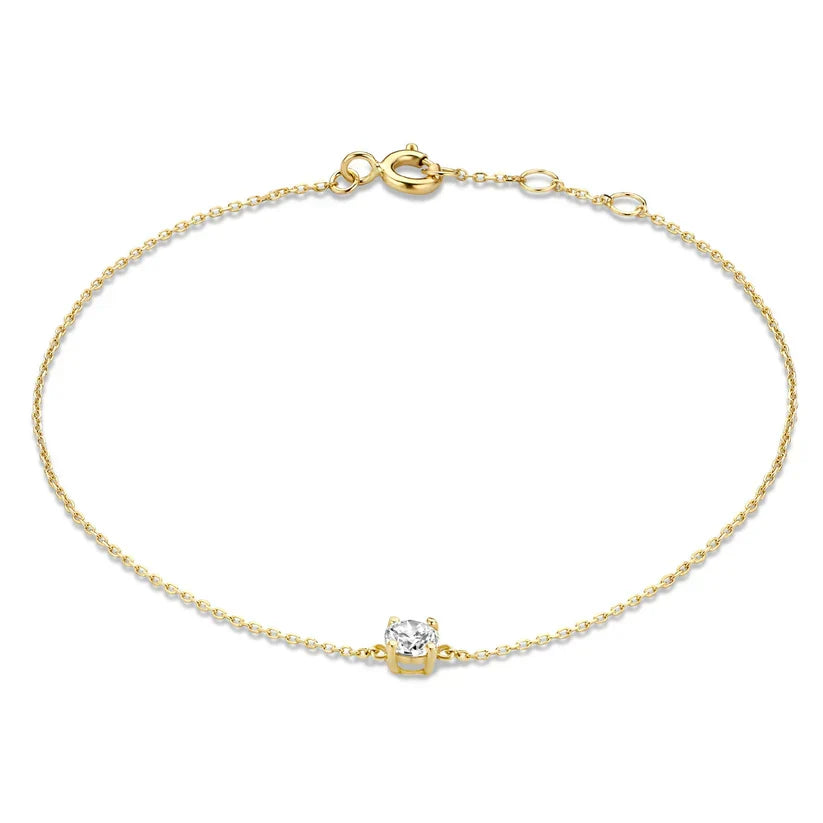 Pulsera Cléa Stone | Oro blanco