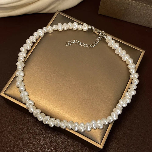 Collar Halo Perlas | Oro blanco