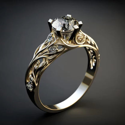 Anillo Exquisito de Circonia Exótica | Oro