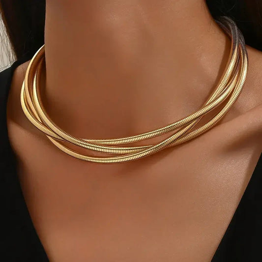Collar de oro de tres capas - Oro