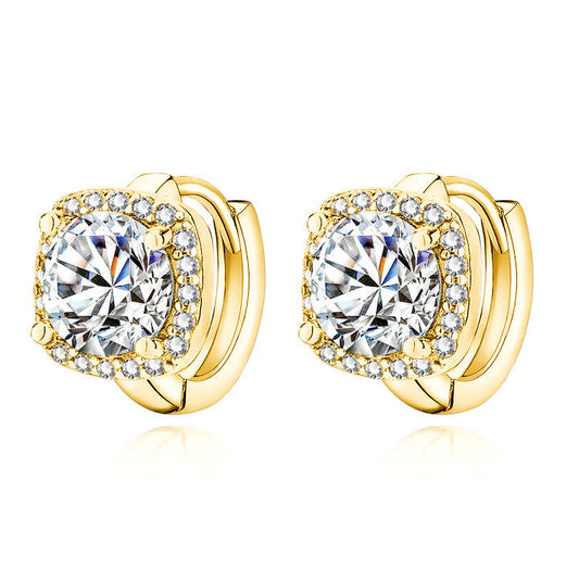 Aretes cuadrados Nadine | Oro