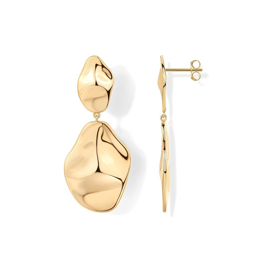 Aretes Onda Ondulada | Oro