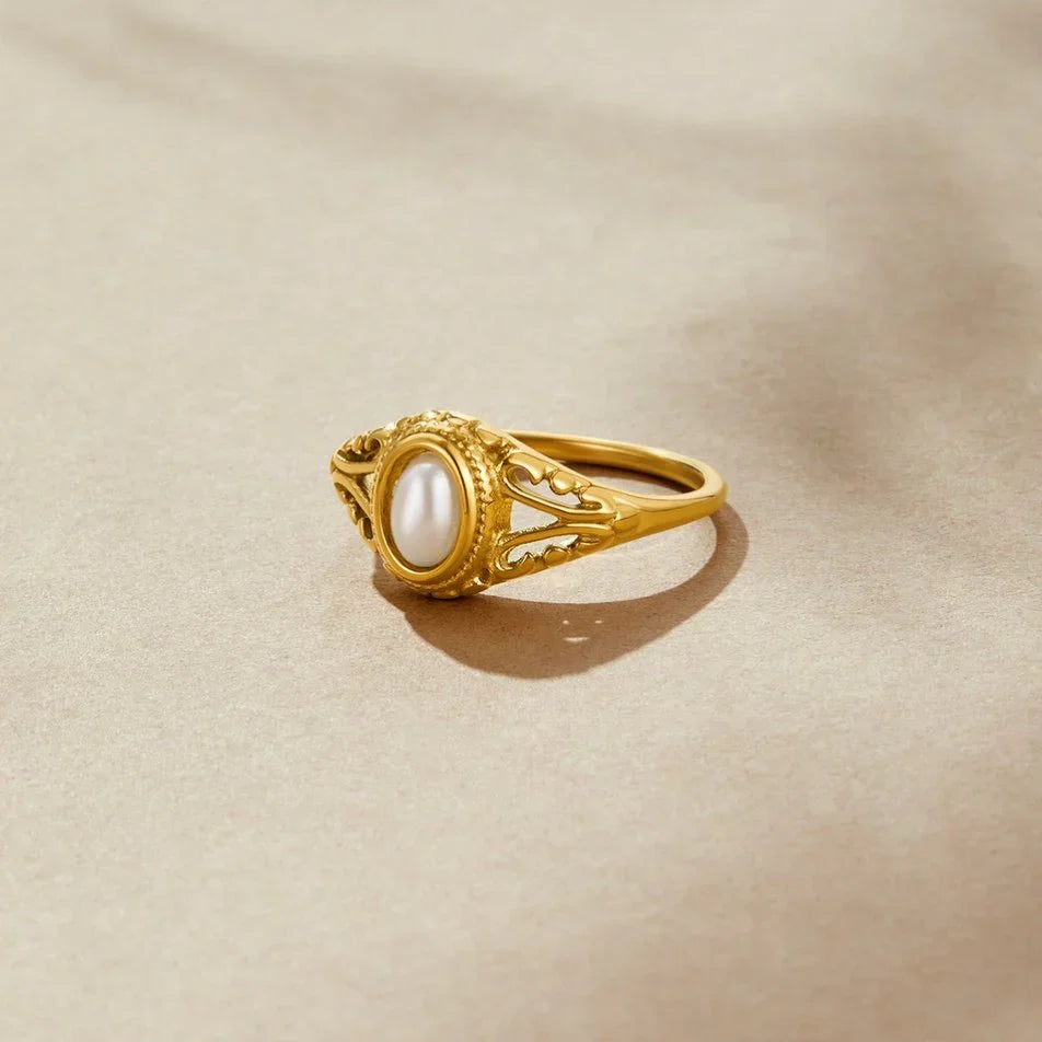 Anillo de perlas atemporal Zavienne | Oro