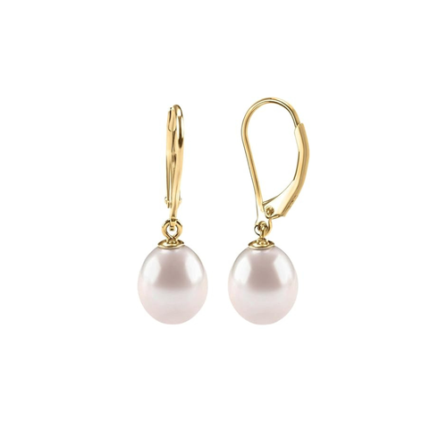 Aretes Colgantes de Perlas | Oro