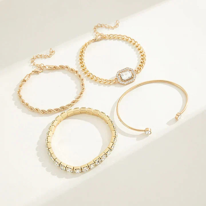 Juego de pulseras Domitia Calvina | Oro blanco